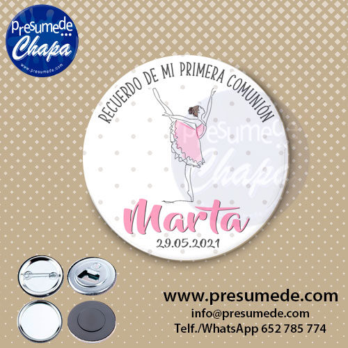 Chapas para comunión bailarina