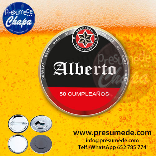 Chapas para cumpleaños Estrella Galicia