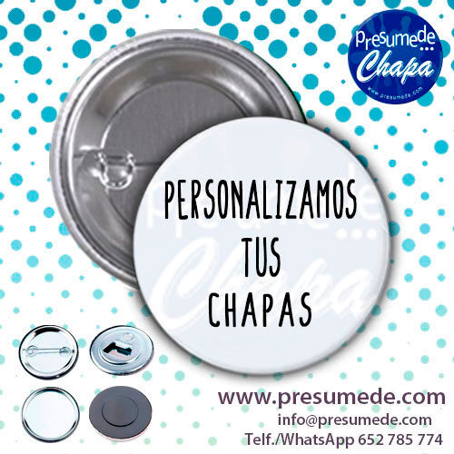 Chapas para boda personalizadas