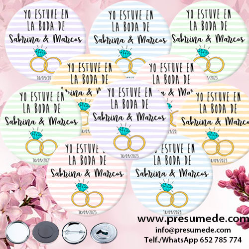 Chapas para boda anillos