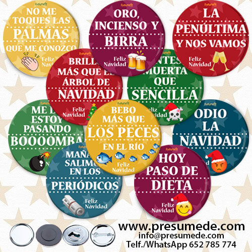 Chapas para Navidad con frases divertidas estrellas