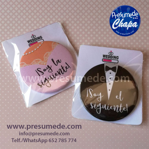 Chapas para boda sois los siguientes