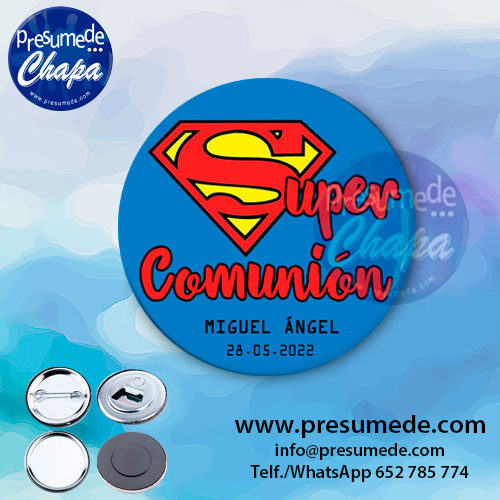 Chapas para comunión Súper Comunión