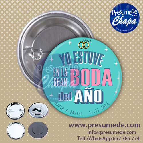 Chapas para boda la gran boda