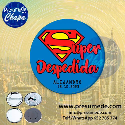 Chapas para despedidas Súper