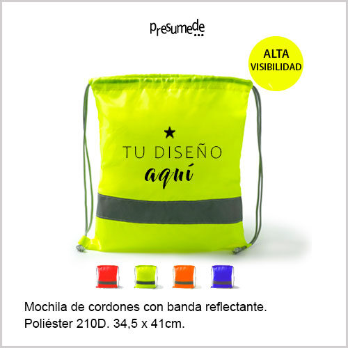 Mochila de poliéster reflectante merchandising