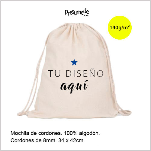 Mochila de algodón merchandising