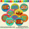 Chapas pack para cumpleaños frases divertidas cómic