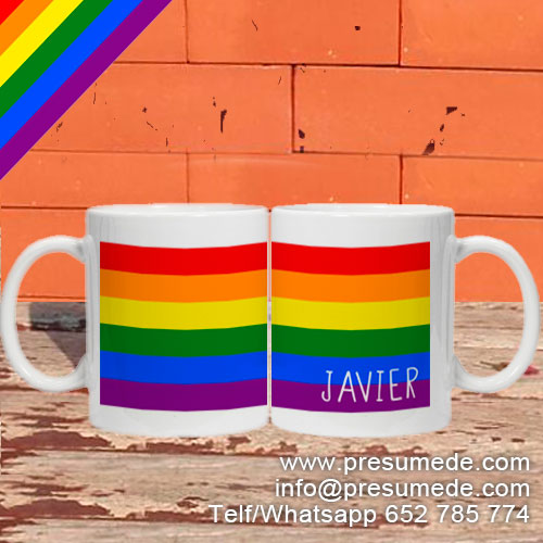 Taza bandera arcoíris