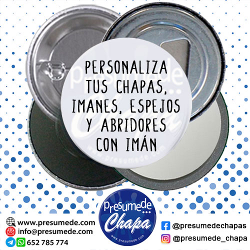 Chapas personalizadas para eventos