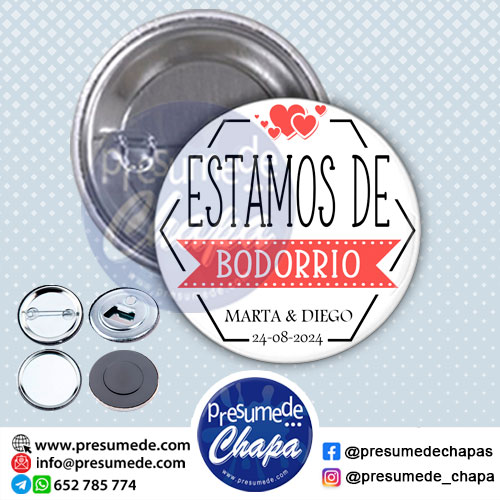 Chapas para boda estamos de bodorrio