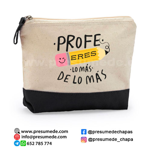 Neceser de algodón Profe eres lo más de lo más