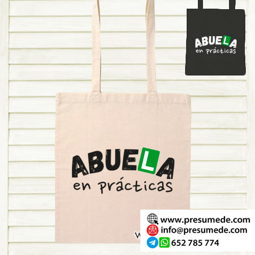 Bolsa de algodón abuelos en prácticas