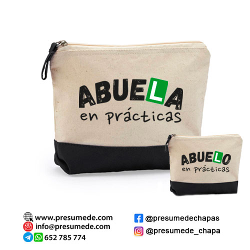 Neceser de algodón abuelos en prácticas