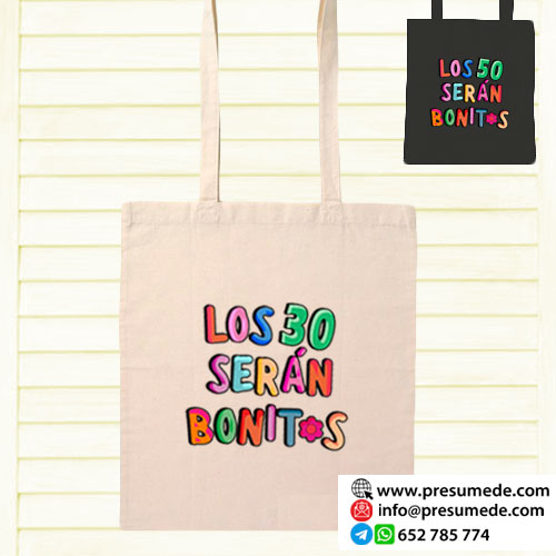 Bolsa de algodón para cumpleaños serán bonitos