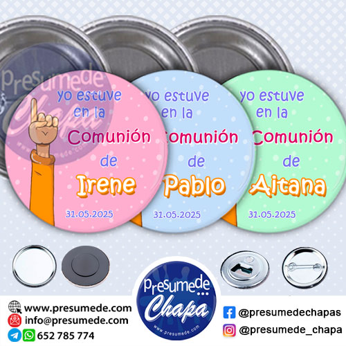 Chapas para comunión brazo