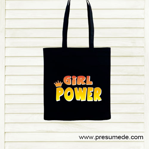 Bolsa de algodón girl power