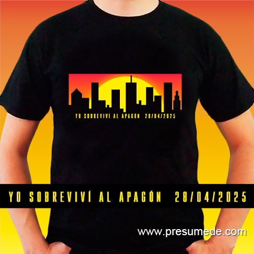 camiseta yo sobreviví al apagón 2025