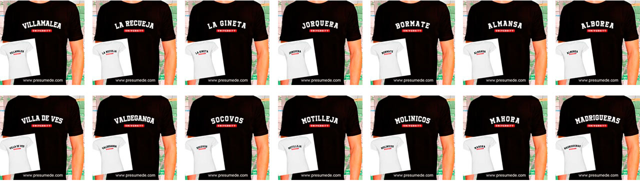 Camisetas pueblos de España