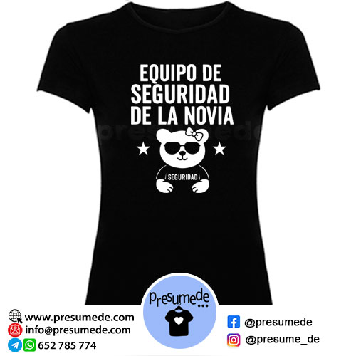 camiseta para despedida equipo de seguridad de la novia