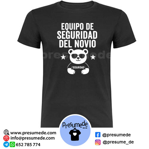 camiseta para despedida equipo de seguridad del novio