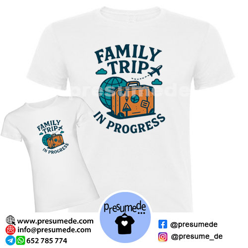 camiseta para viaje en familia family trip
