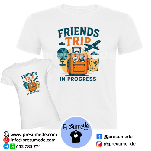 camiseta para viaje con amigos friends trip