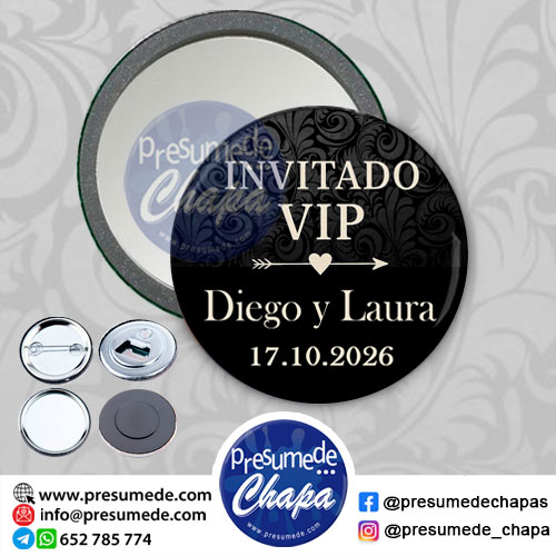 Espejos para boda invitado vip