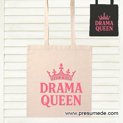 Bolsa de algodón drama queen