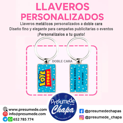 Llavero rectangular merchandising