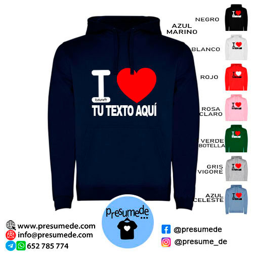 Sudadera personalizada I Love