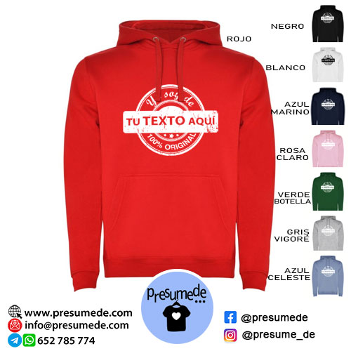 Sudadera yo soy de 100% original