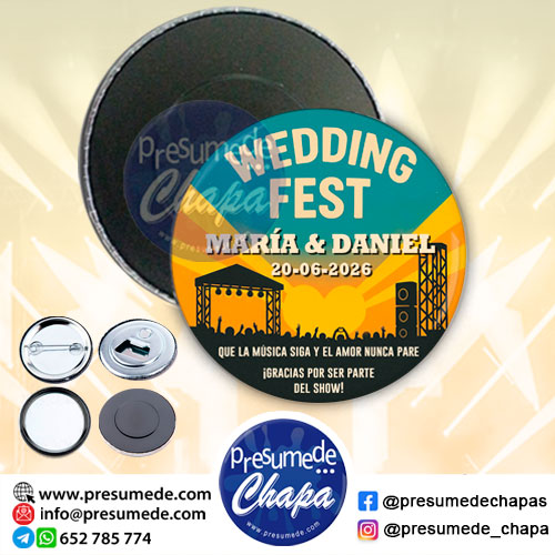 Imanes para boda wedding fest