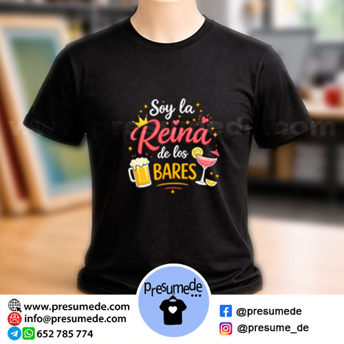 camiseta soy la reina de los bares
