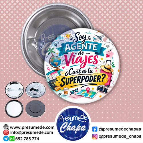 Chapas profesiones agente de viajes