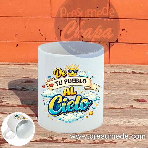 Taza al cielo personalizada