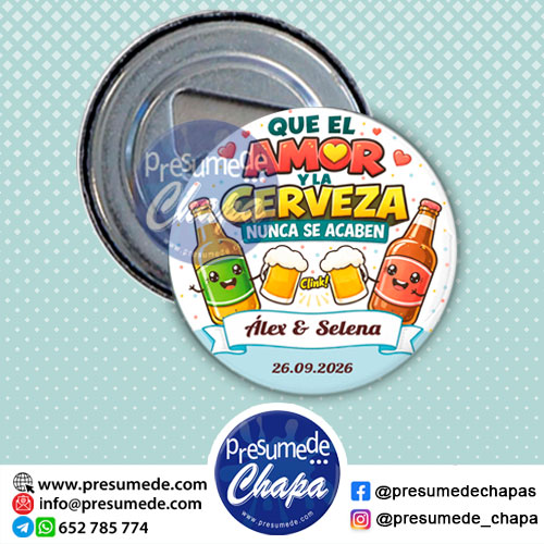 Abridores para boda que el amor y la cerveza nunca se acaben