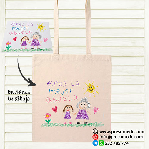 Bolsa de algodón con dibujo