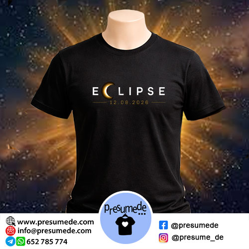 Camiseta eclipse solar 12 de agosto de 2026