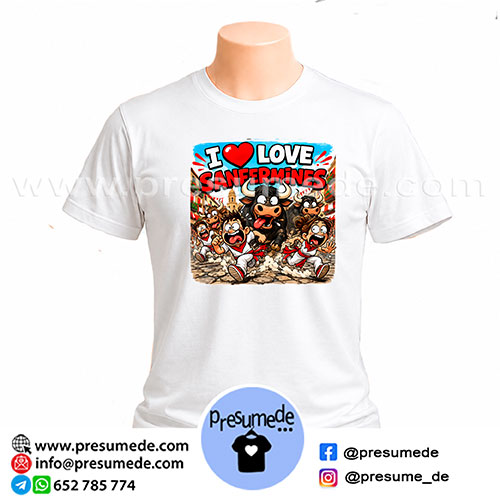 Camiseta I love Sanfermines