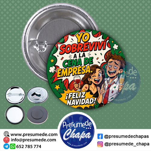 Chapas para Navidad yo sobreviví a la cena de empresa