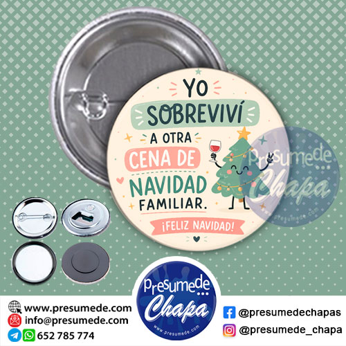 Chapas para Navidad yo sobreviví a otra cena de Navidad familiar