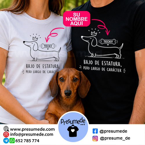 camiseta perro salchicha