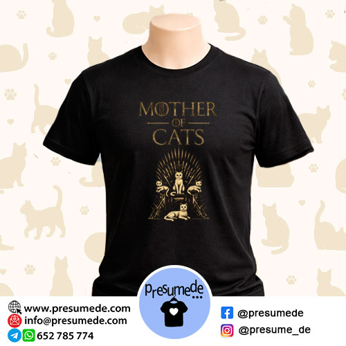 camiseta mother of cats