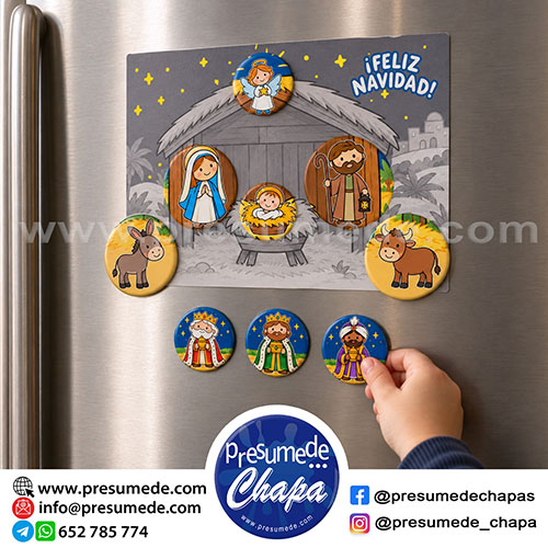 Belén Navidad con imanes para la nevera