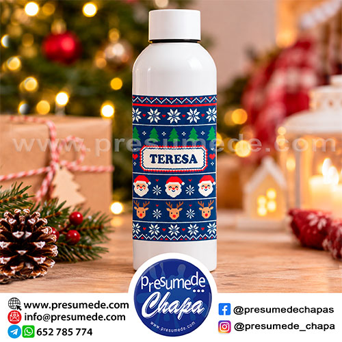 Bidón regalo Navidad personalizado con nombre